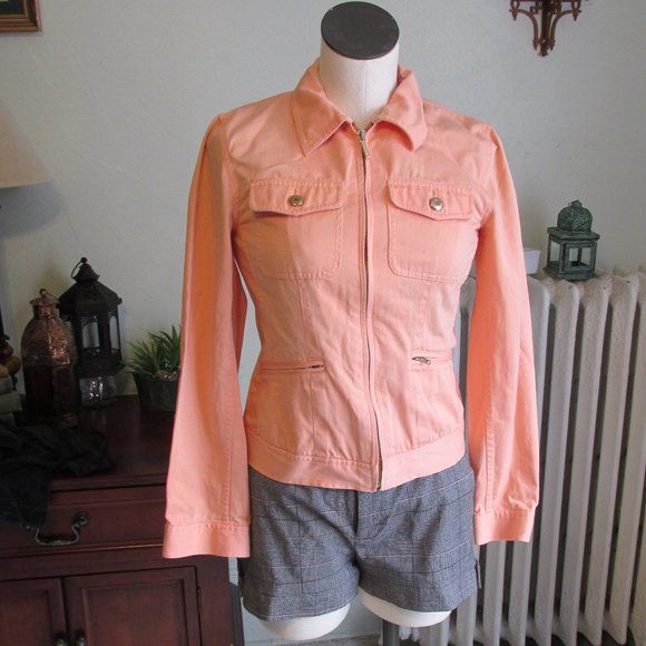 Peach Denim Jacket - Picture 1 of 5